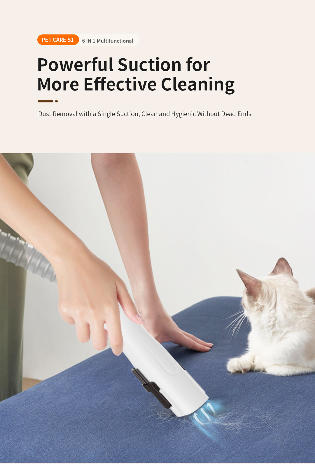 6in1 Pet Grooming Kit Vacuum Cleaner