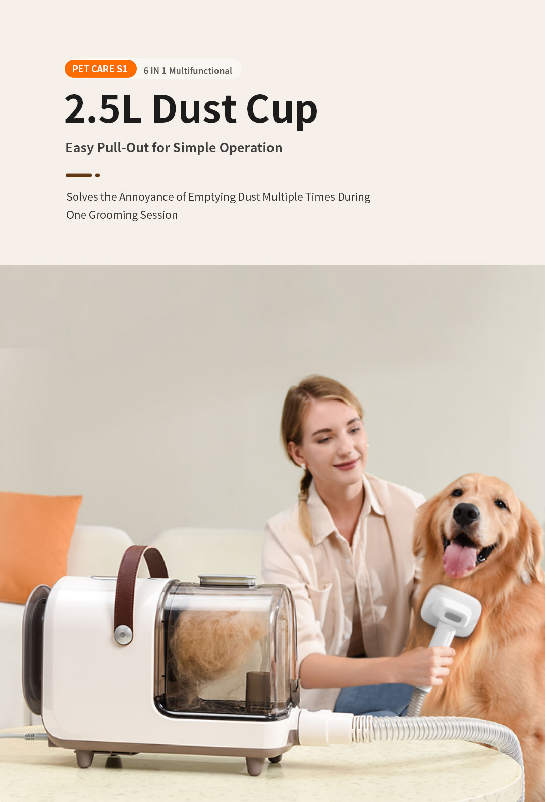 6in1 Pet Grooming Kit Vacuum Cleaner