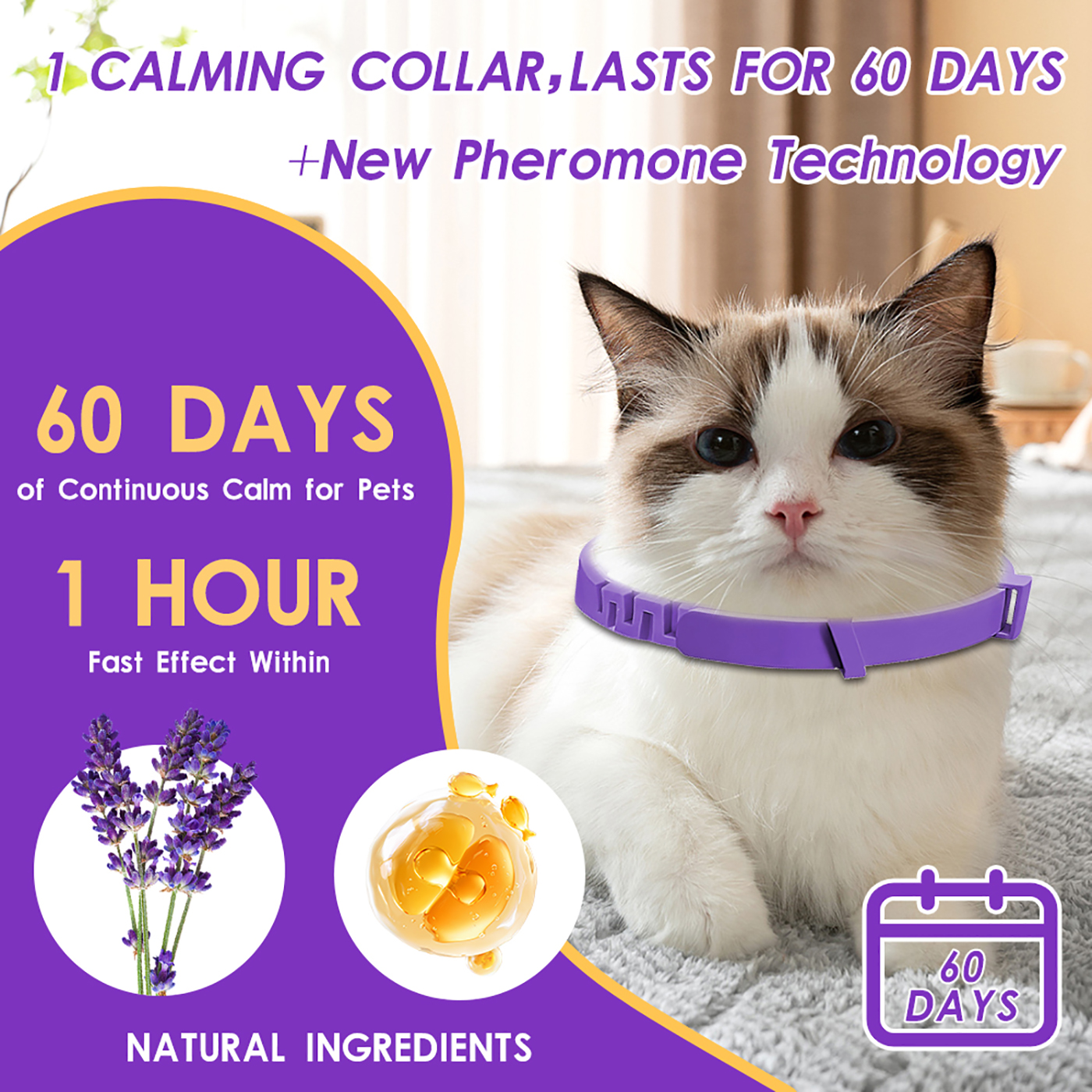 4 Pack Calming Collar for Cats