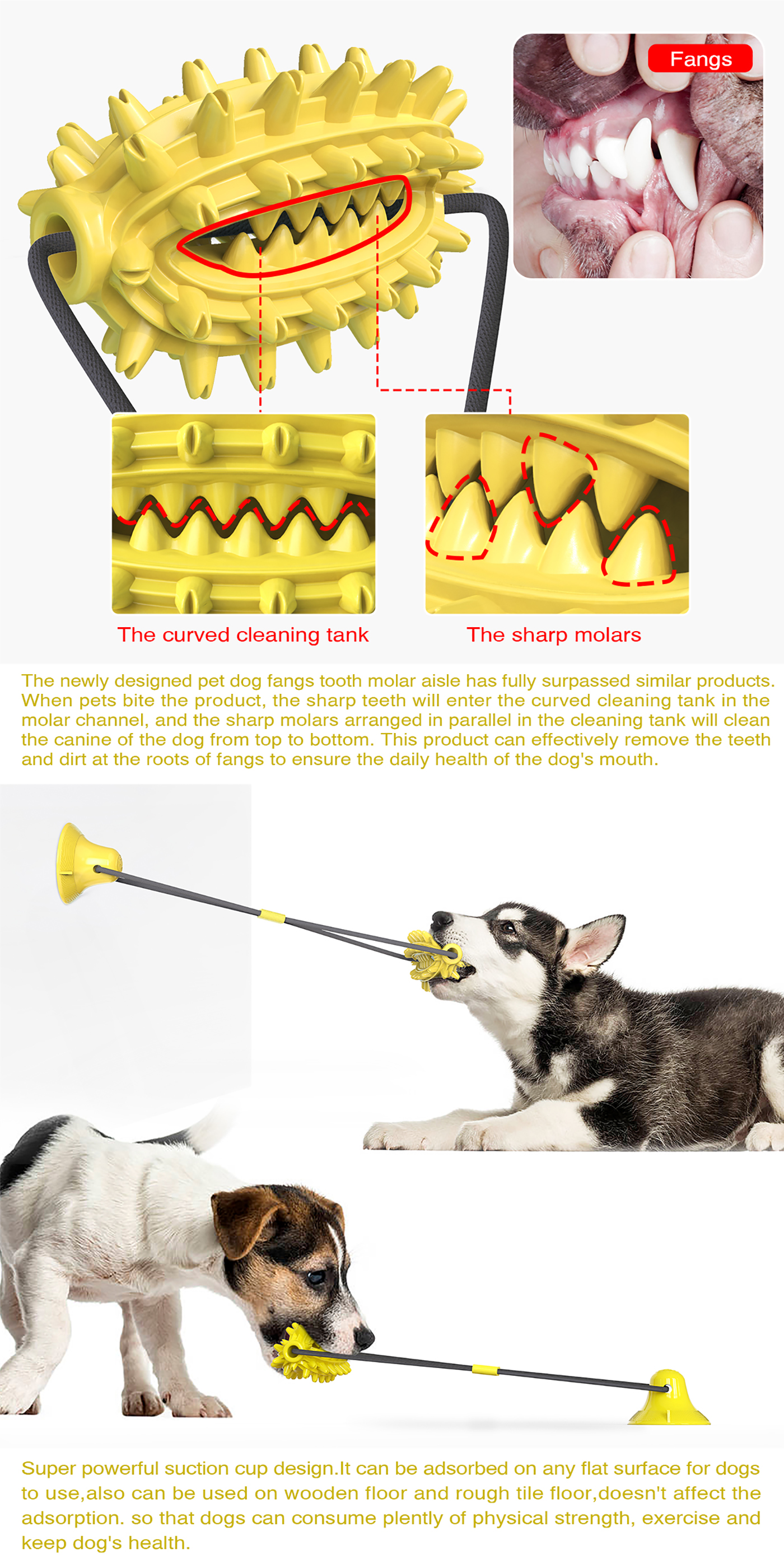 Puppy Training Treats Food Dispensing Toothbrush Pet Teeth Cleaning Rope Toys