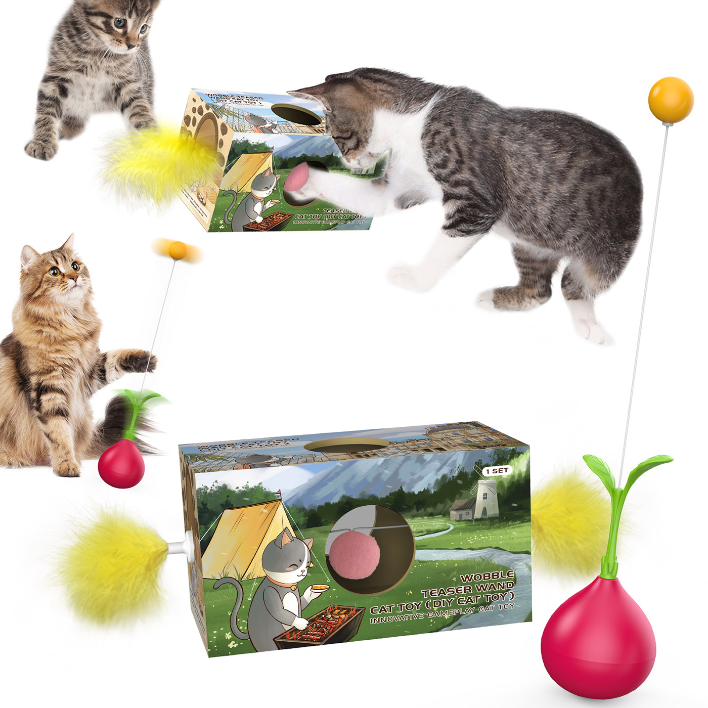 Cat Toys for Indoor Cats Interactive Bored Kitten Wobble