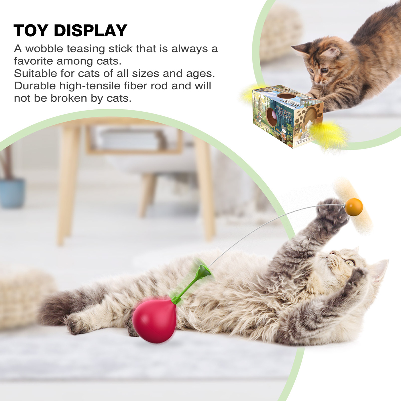 Cat Toys for Indoor Cats Interactive Bored Kitten Wobble