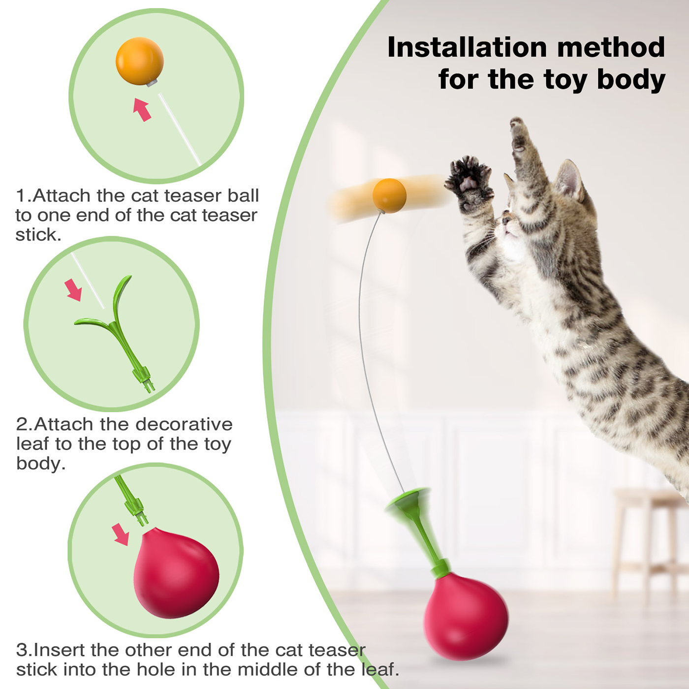 Cat Toys for Indoor Cats Interactive Bored Kitten Wobble