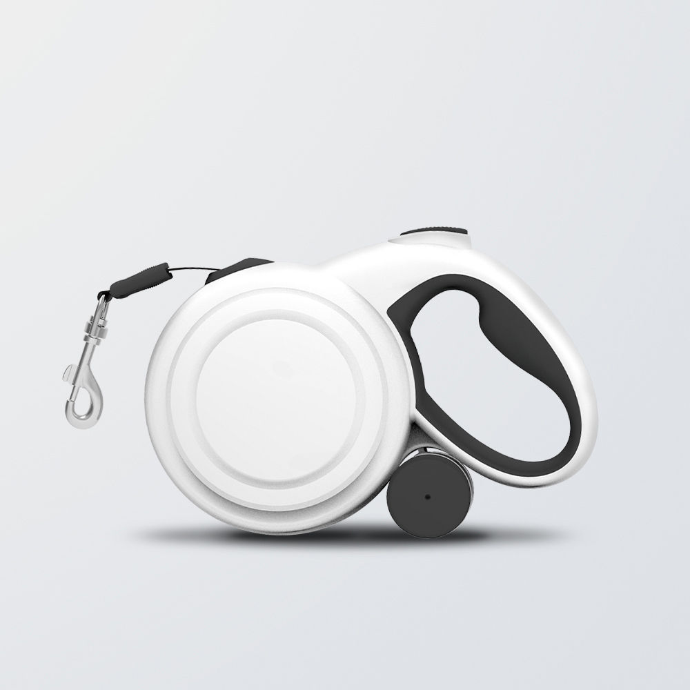 32ft Retractable Dog Leash with Poo Bag Holder