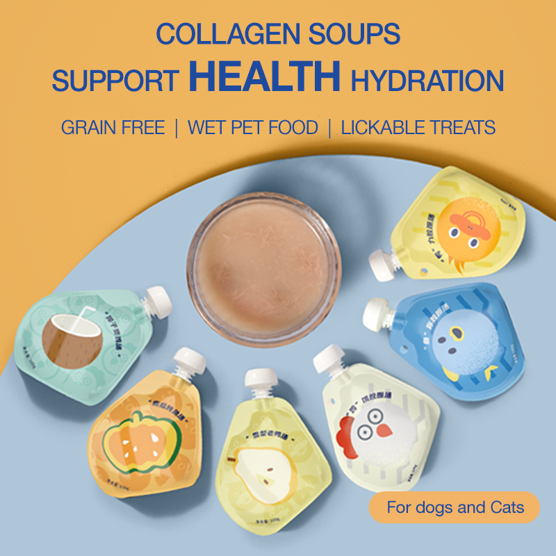 Cat and dog snacks Collagen Soup Pear&duck recipe